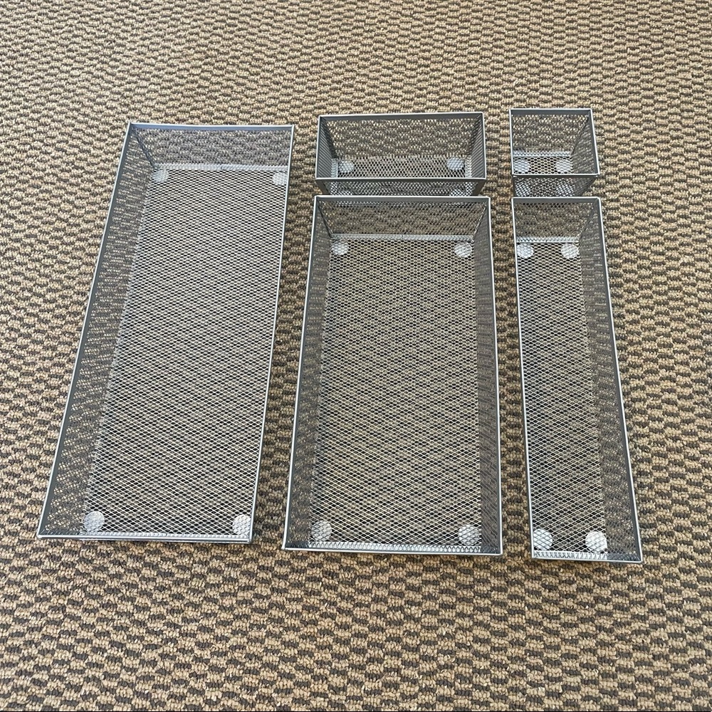 5-Piece Nesting Metal Draw Organizers
